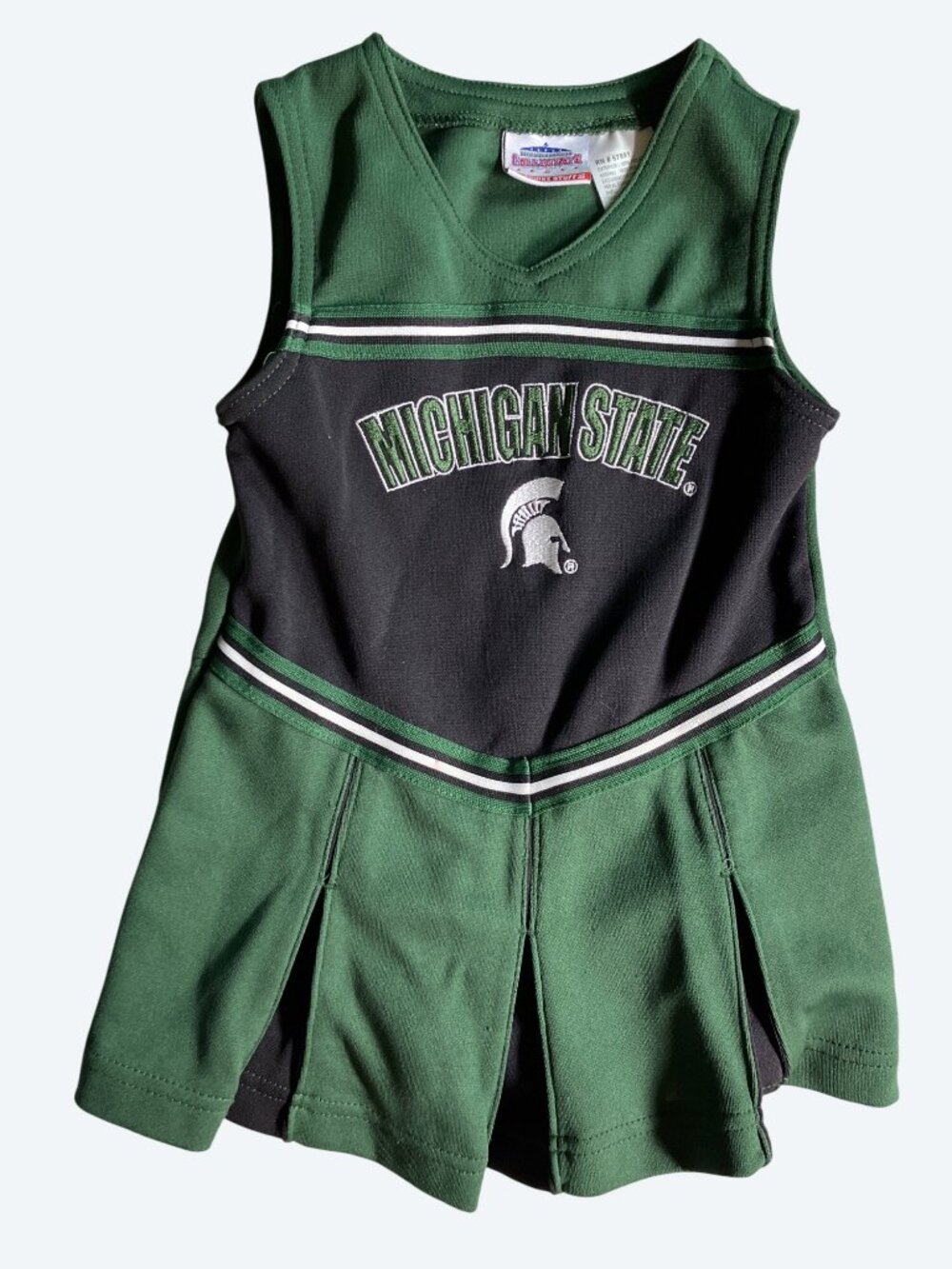 Michigan State Cheerleader Dress 3T Green & Black Polyester